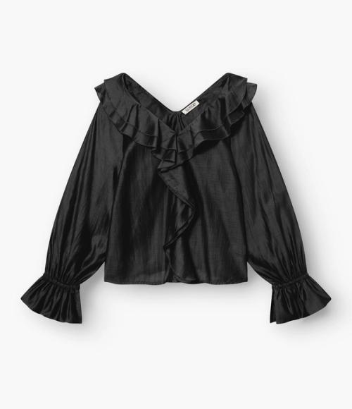 Blouse flat-lay packshot on white background — womenswear ecommerce GoPackshot