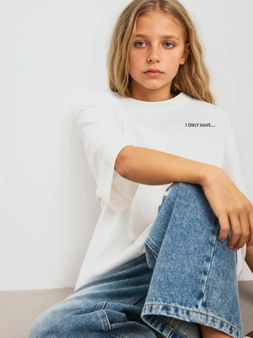 Kids t-shirt on-model photography in studio — childrenswear ecommerce GoPackshot
