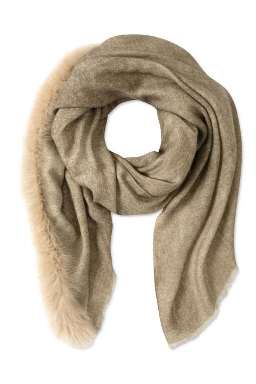 Scarf packshot draped on white for ecommerce product page