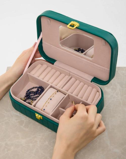 Jewelry box lifestyle photography for accessories ecommerce