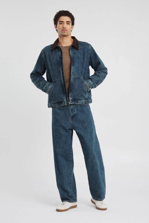 Denim jacket on-model studio — menswear photography GoPackshot