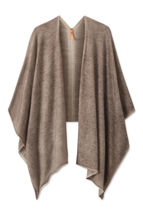 Poncho packshot front view on white for accessories ecommerce