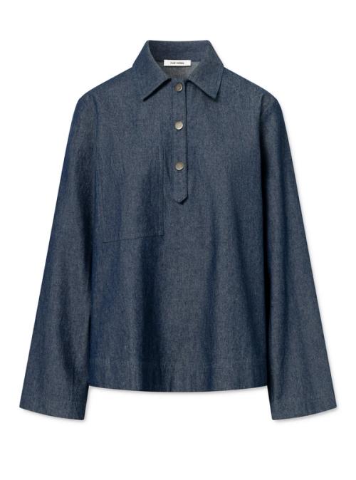 Shirt flat-lay packshot on white background — womenswear ecommerce GoPackshot