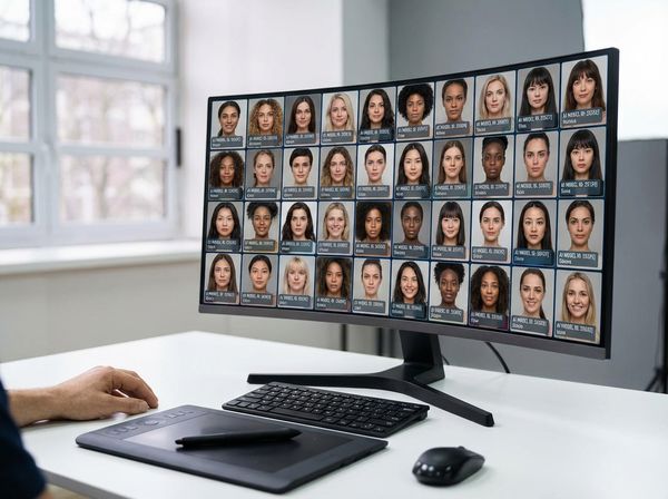 AI-generated model faces