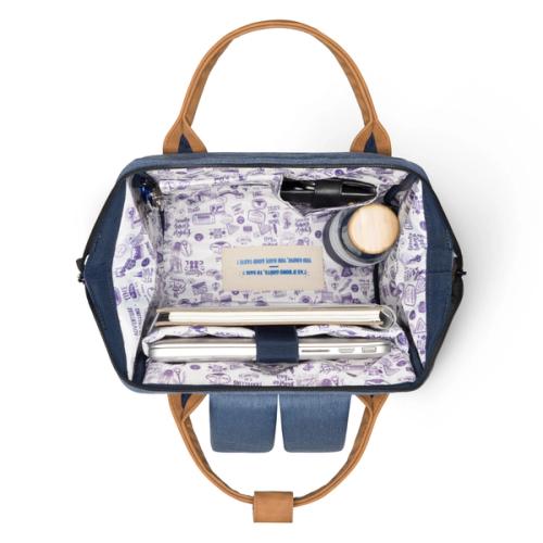 Backpack open top-down interior shot — ecommerce detail GoPackshot