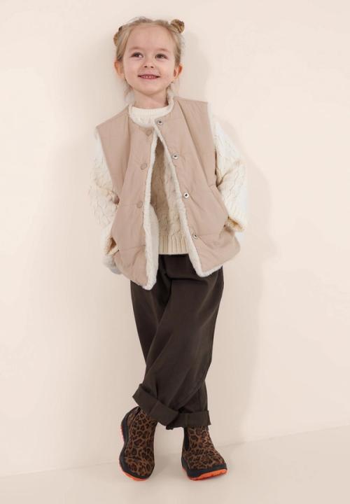 Kids layered autumn outfit on-model photography — childrenswear ecommerce GoPackshot