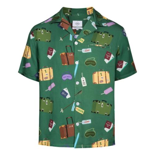 Resort shirt flat-lay packshot — beachwear product photography GoPackshot