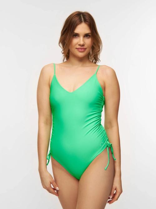 One-piece swimsuit on-model front view — swimwear ecommerce GoPackshot