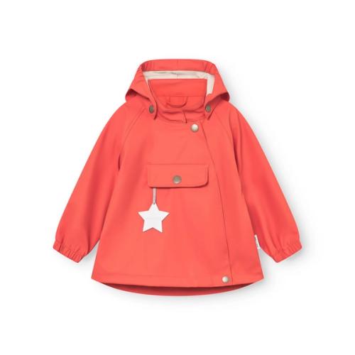Kids rain jacket packshot on white background — childrenswear studio GoPackshot