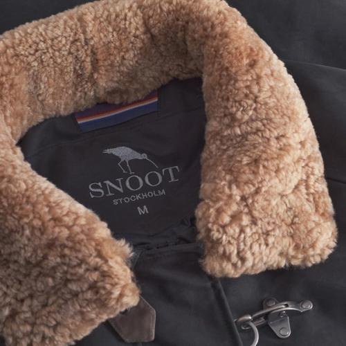 Jacket shearling collar interior detail — menswear photography GoPackshot