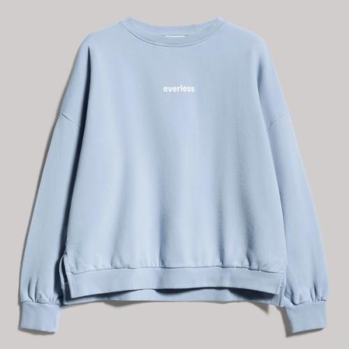 Sweatshirt flat-lay packshot on gray background — ecommerce GoPackshot