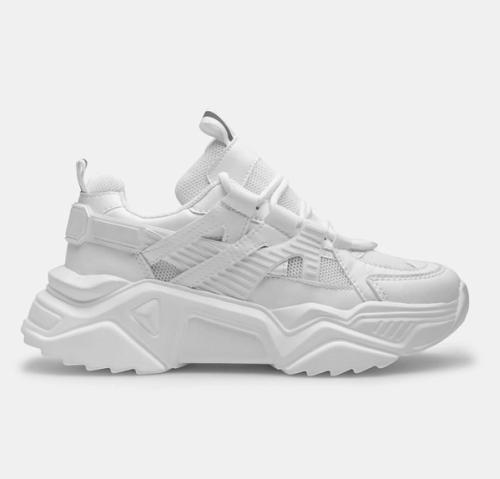 Sneaker side profile packshot on grey background — GoPackshot studio