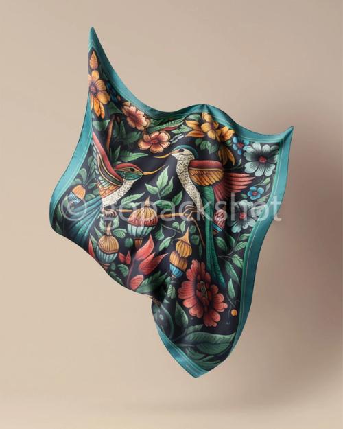 Scarf creative floating shot for fashion accessories ecommerce