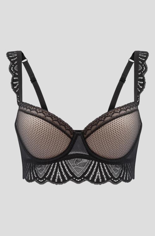 Bra packshot on gray background — lingerie product photography GoPackshot