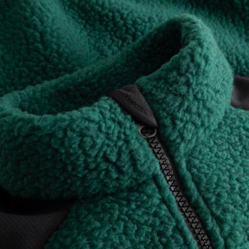 Jacket sherpa fleece collar zipper detail — menswear photography GoPackshot