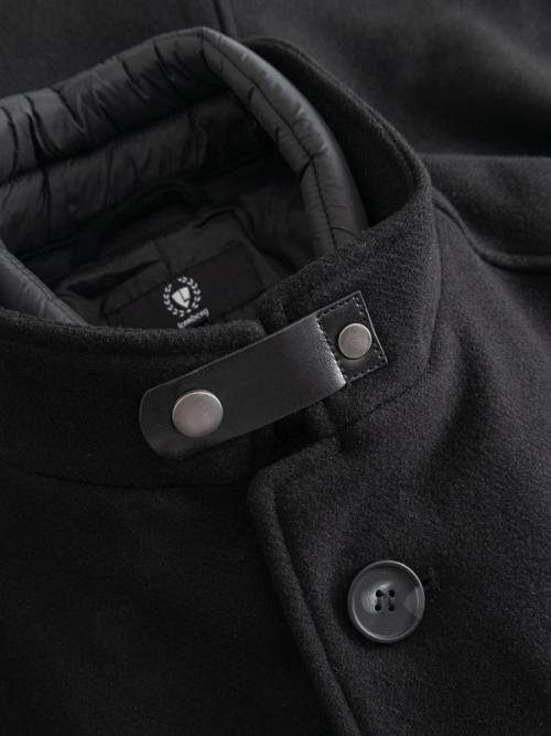 Coat collar lining detail close-up photography — menswear GoPackshot