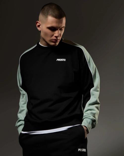 Sweatshirt on-model dark studio photography — menswear ecommerce GoPackshot