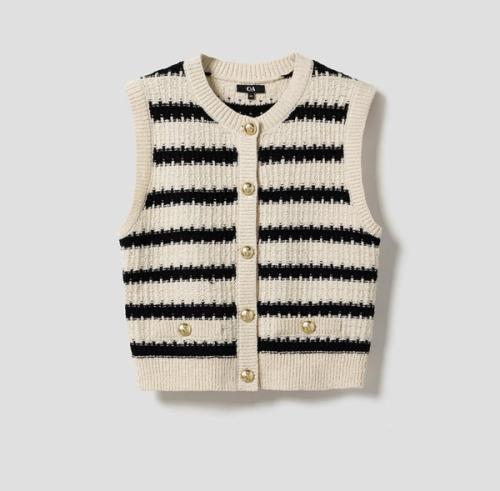 Kids knit vest packshot on white background — childrenswear studio GoPackshot
