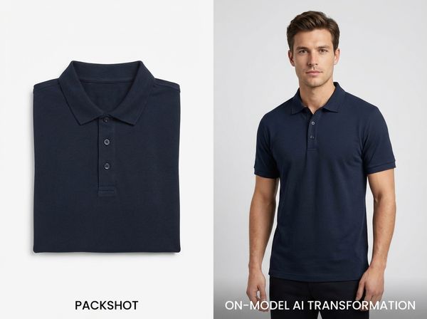 Packshot to on-model AI transformation