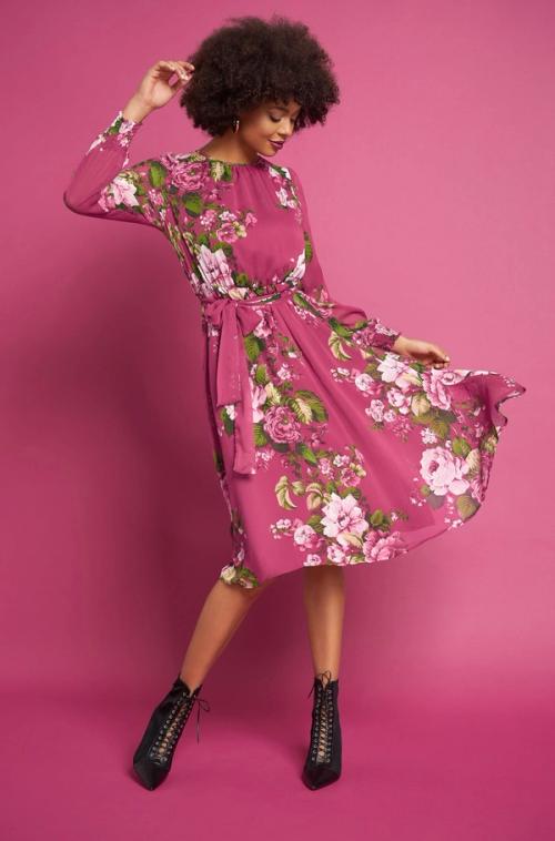 Dress on-model photography in studio — womenswear ecommerce GoPackshot