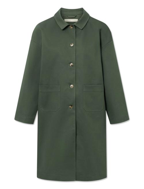 Coat flat-lay packshot on white background — womenswear ecommerce GoPackshot