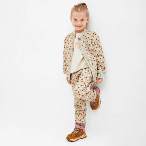 Kids quilted jacket set on-model photography — childrenswear ecommerce GoPackshot