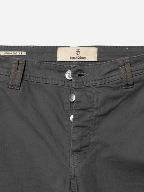 Jeans button fly and label detail — macro studio GoPackshot