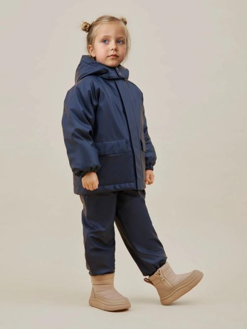 Kids rain jacket set on-model photography — childrenswear ecommerce GoPackshot