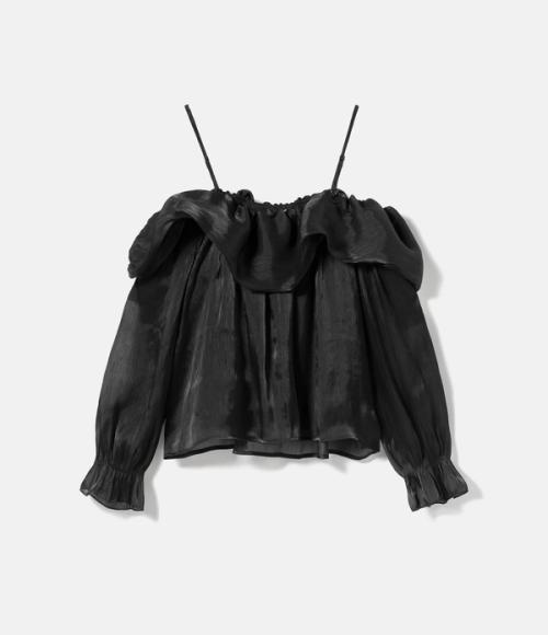 Top flat-lay packshot on grey background — womenswear ecommerce GoPackshot