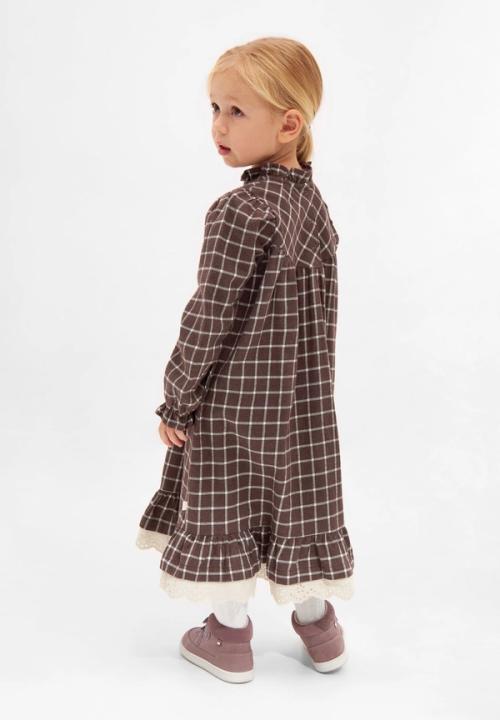 Kids dress on-model photography in studio — childrenswear ecommerce GoPackshot