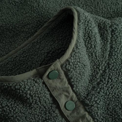 Jacket fleece snap collar detail photography — womenswear ecommerce studio GoPackshot