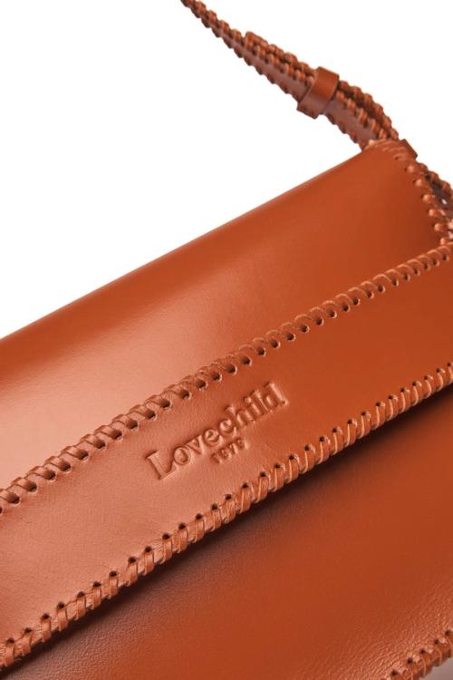 Shoulder bag stitching detail close-up — ecommerce GoPackshot studio