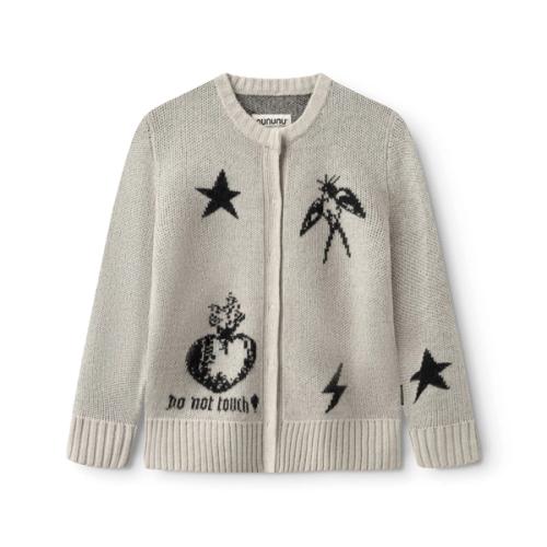 Kids cardigan packshot on white background — childrenswear studio GoPackshot