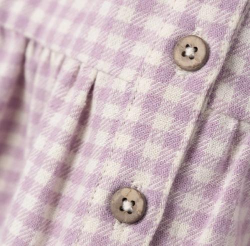 Kids shirt button detail close-up photography — childrenswear studio GoPackshot