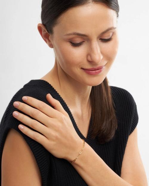 Bracelet on-model wrist in minimalist composition — jewellery photography GoPackshot
