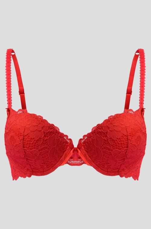 Bra packshot alternative angle on gray background — lingerie GoPackshot