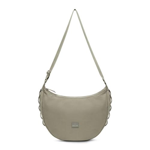 Crescent crossbody bag with lacing packshot — GoPackshot studio