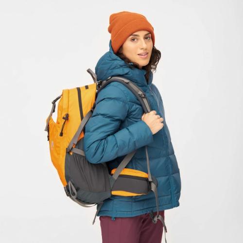 Hiking backpack on-model outdoor lifestyle — GoPackshot studio