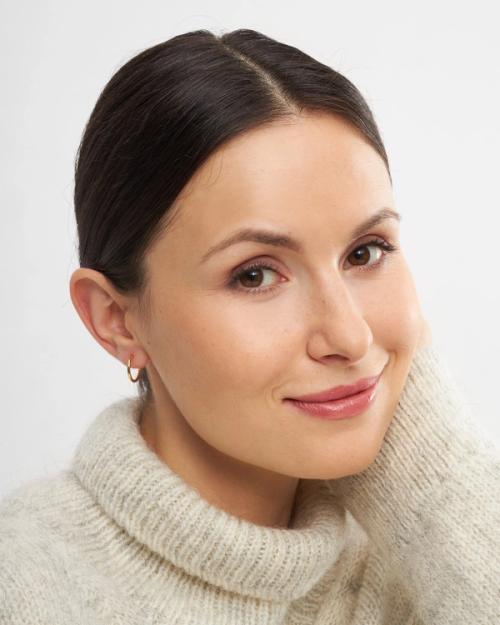 Earring on-model portrait with hoop detail — jewellery photography GoPackshot
