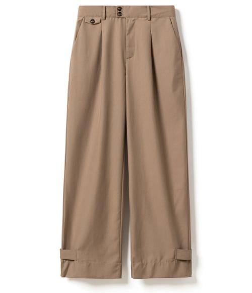 Pants flat-lay packshot on white background — womenswear ecommerce GoPackshot