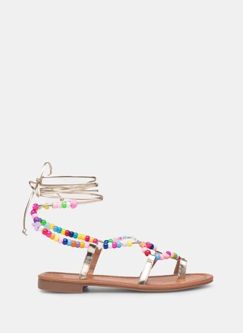 Gladiator sandal packshot on light background — ecommerce photography GoPackshot