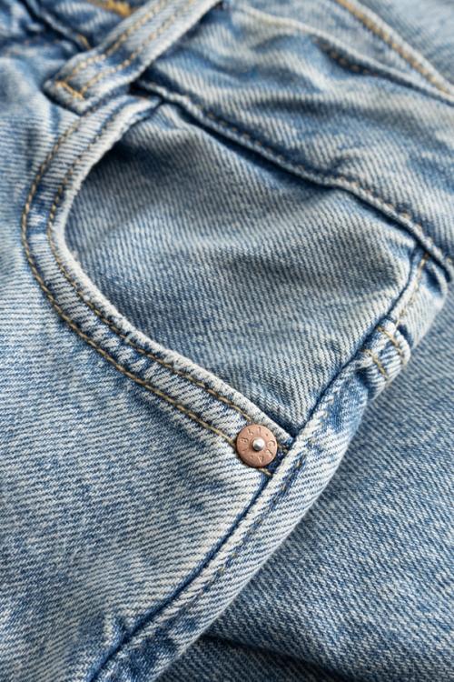 Kids jeans pocket and rivet detail close-up — childrenswear studio GoPackshot