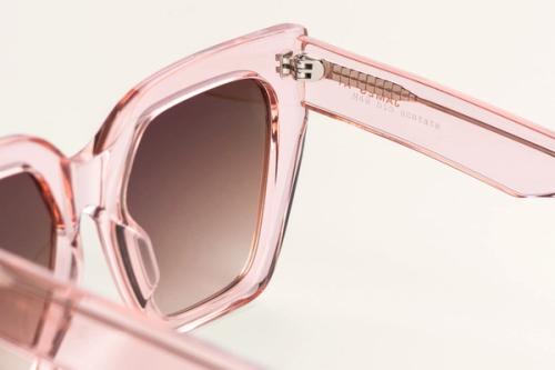 Sunglasses temple detail macro showing hinge construction — eyewear photography GoPackshot