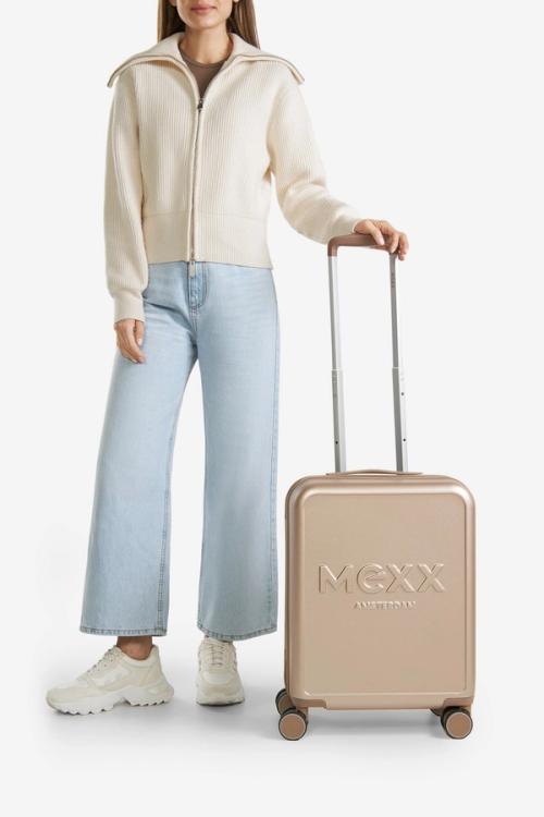 Cabin suitcase on-model casual styling — ecommerce GoPackshot