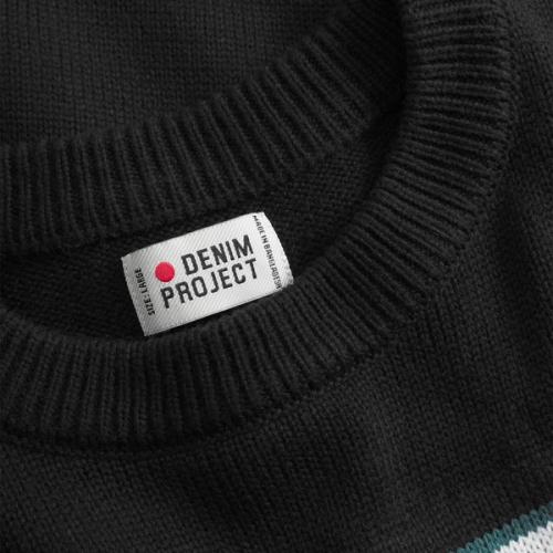 Knitwear label detail photography — studio close-up GoPackshot