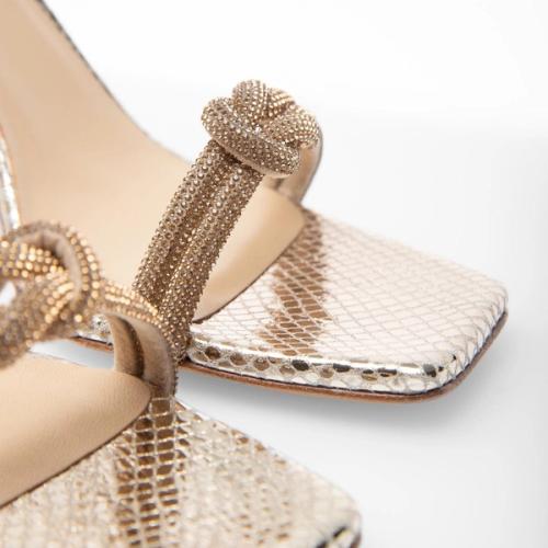 Heel toe strap ornament extreme macro close-up — product photography GoPackshot