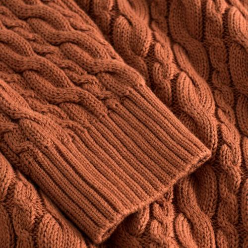 Sweater cuff knit detail macro photography — menswear studio GoPackshot