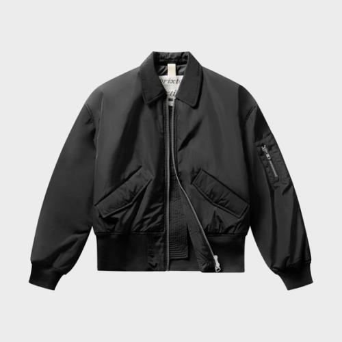 Jacket flat-lay packshot on gray background — ecommerce GoPackshot