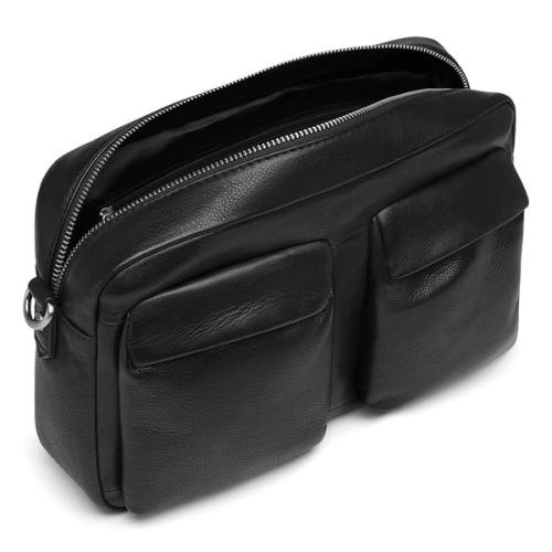 Messenger bag open view packshot — ecommerce accessories GoPackshot