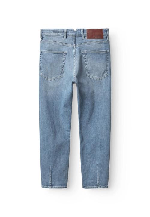 Jeans back view flat-lay packshot — denim studio GoPackshot